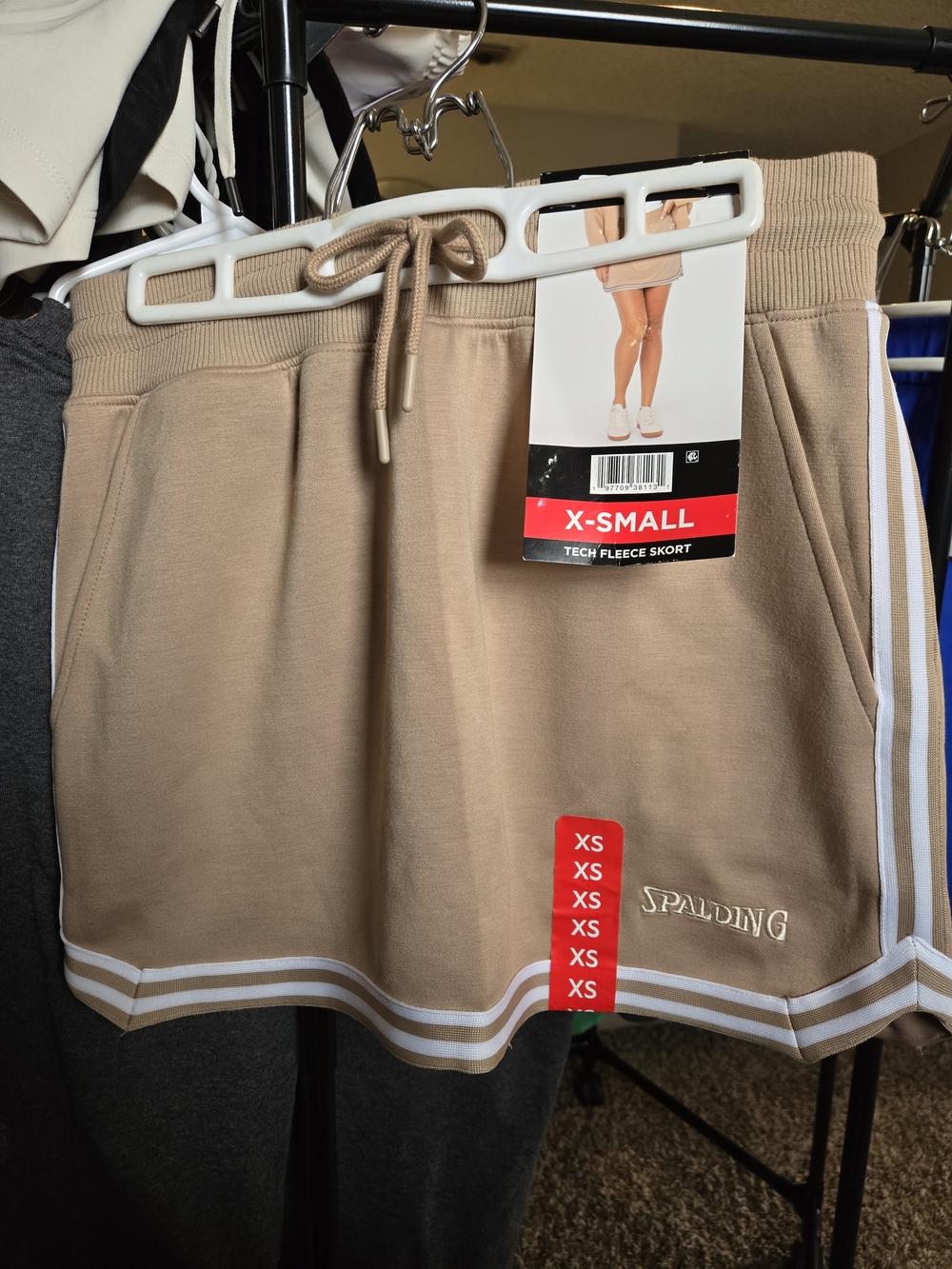 Spalding Tan Skort with White Stripes